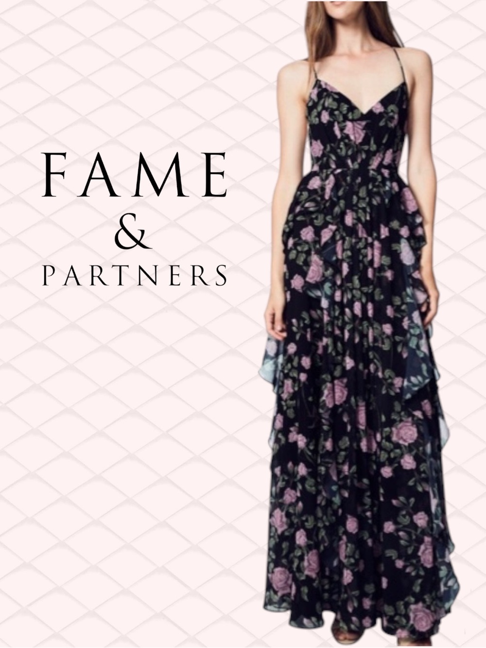 Fame and Partners Free People Queen Ann Floral Maxi Dress Size 8 Excellent 🌷